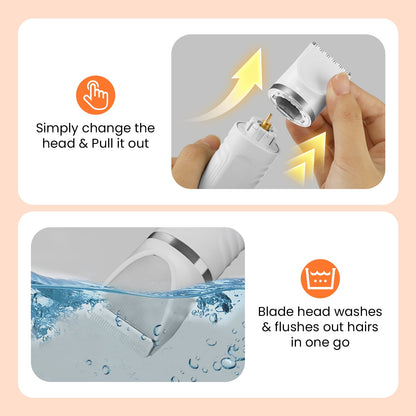 Dog Hair Clippers, Dog Grooming Kit for Thick Hair, Low Noise Dog Shaver Clipper with 4 Comb Guides, White